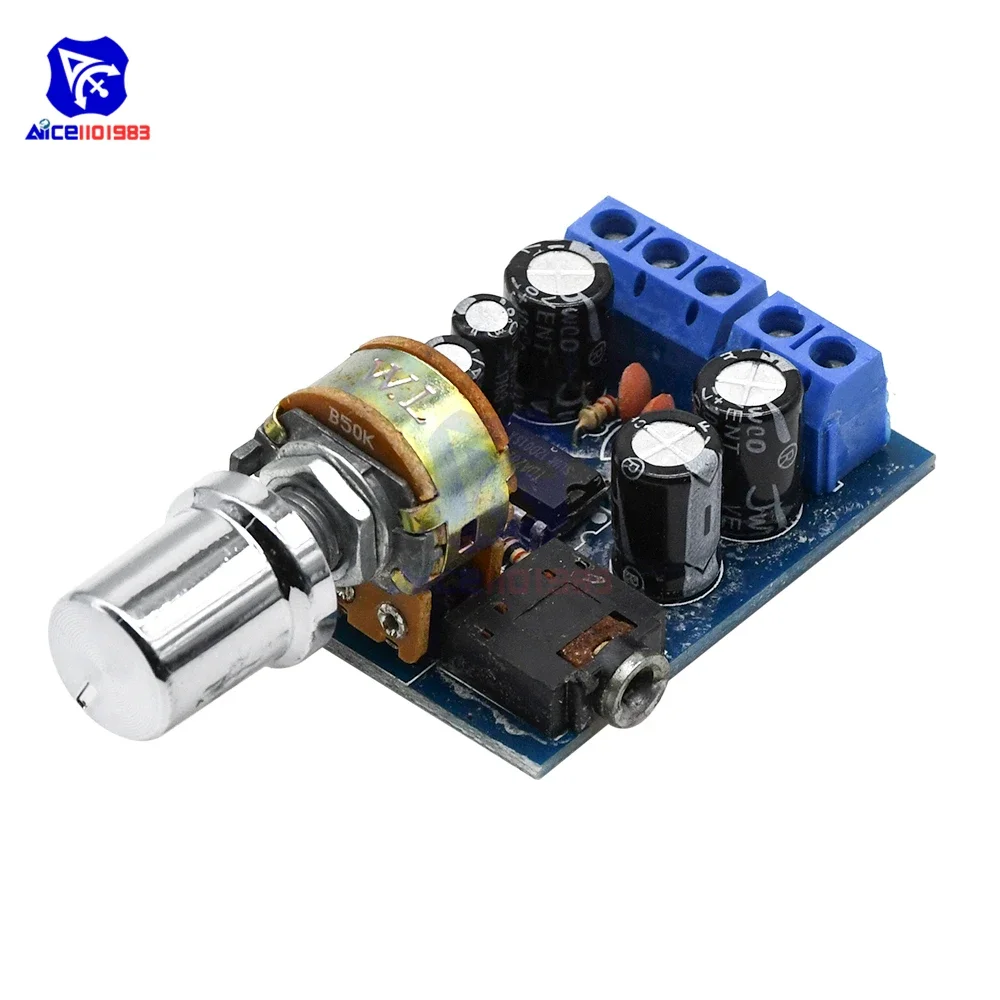 diymore TDA2822M Audio Amplifier Module 2*1W DC 1.8 -12V Dual Channel Stereo Audio Power Amplifier Board with Potentiometer