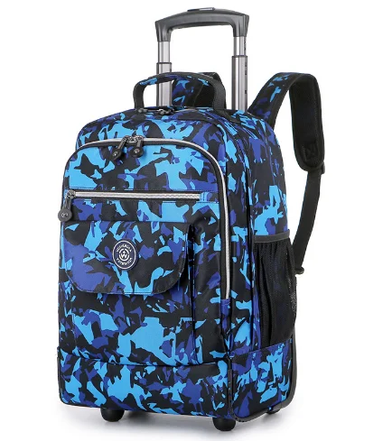 Travel Trolley Bag on wheels rolling luggage backpack women Wheeled backpack School Trolley Bag Suitcase School wheeled backpack