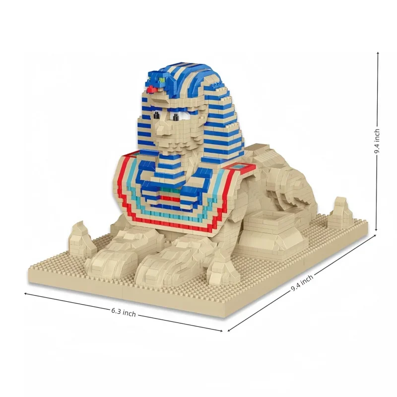 2025 New Explore Ancient Egyptian Mysteries with Sphinx Model Building Micro Mini Bricks Blocks Toys  plastic model kit Boys Toy