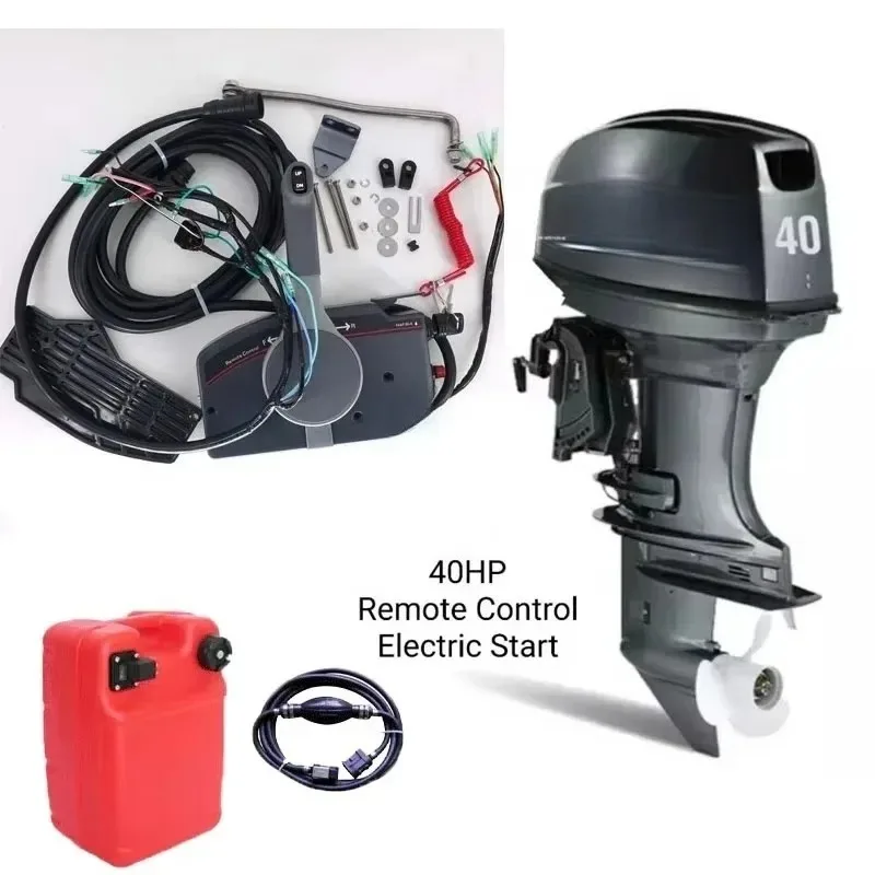 

40HP 2 Stroke Outboard Boat Engine Short Shaft Outboard Motor 29.4kw 703cc Tiller or Remote Control Full Configuration Low Noise