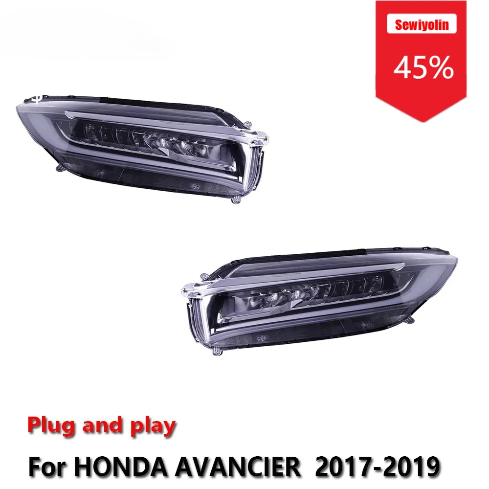 

Sewiyolin Car LED Headlight Assemblies For HONDA AVANCIER 2017-2019 Fog DRL Brake Turn Signal Lamp Plug and Play