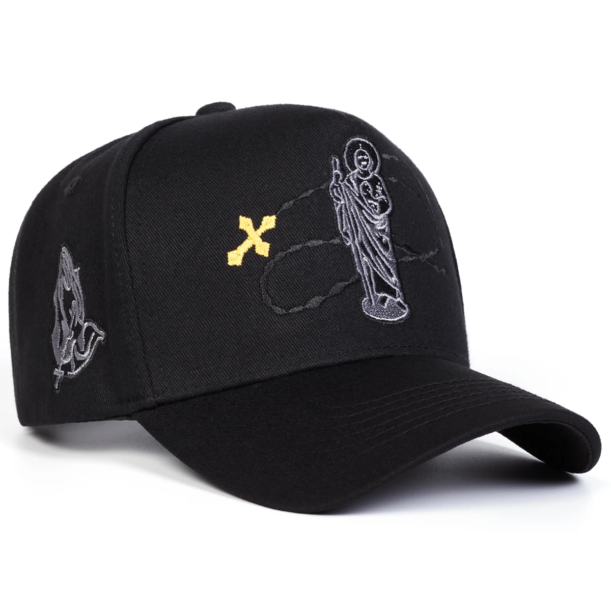 Unisex Cross Embroidery Baseball Caps Spring Autumn Outdoor Adjustable Casual Hats Sunscreen Hat Sports Cap
