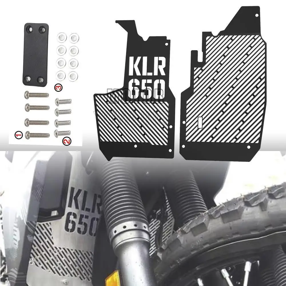 For Kawasaki KLR650 Adventure klr650 2022 2023 KLR650 S/ABS 2023-2024 Motorcycle Radiator Grille Cover Guard Protection Protetor