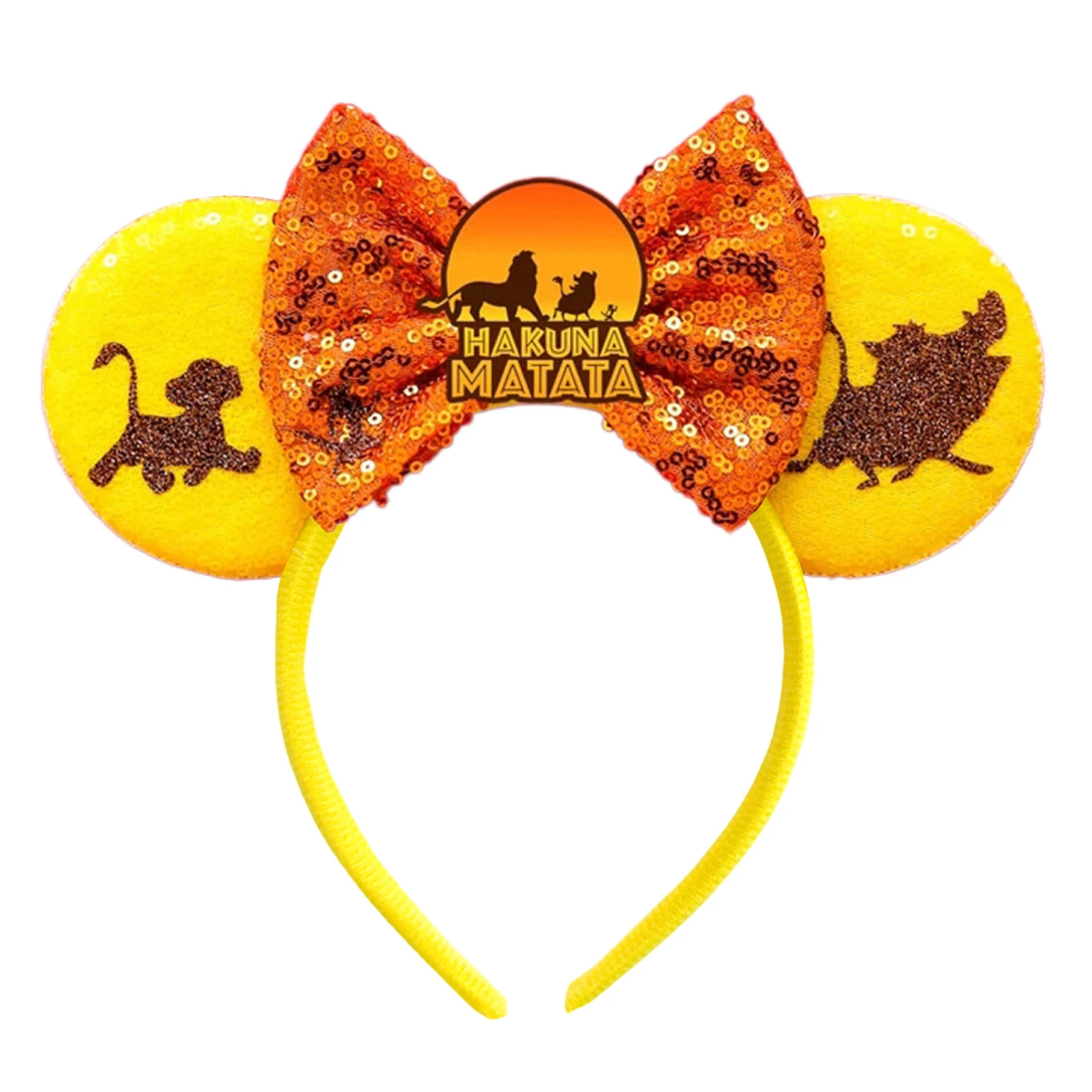 Anime The Lion King Mickey Mouse Hairbands Girls Carnival Bow Headbands Baby Cosplay Boar Pumbaa Ears Hair Accessories Children\'