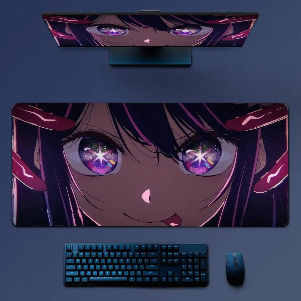 Hot Anime Oshi No Ko Mousepad Large Gaming Mouse Pad LockEdge Thickened Computer Keyboard Table Desk Mat