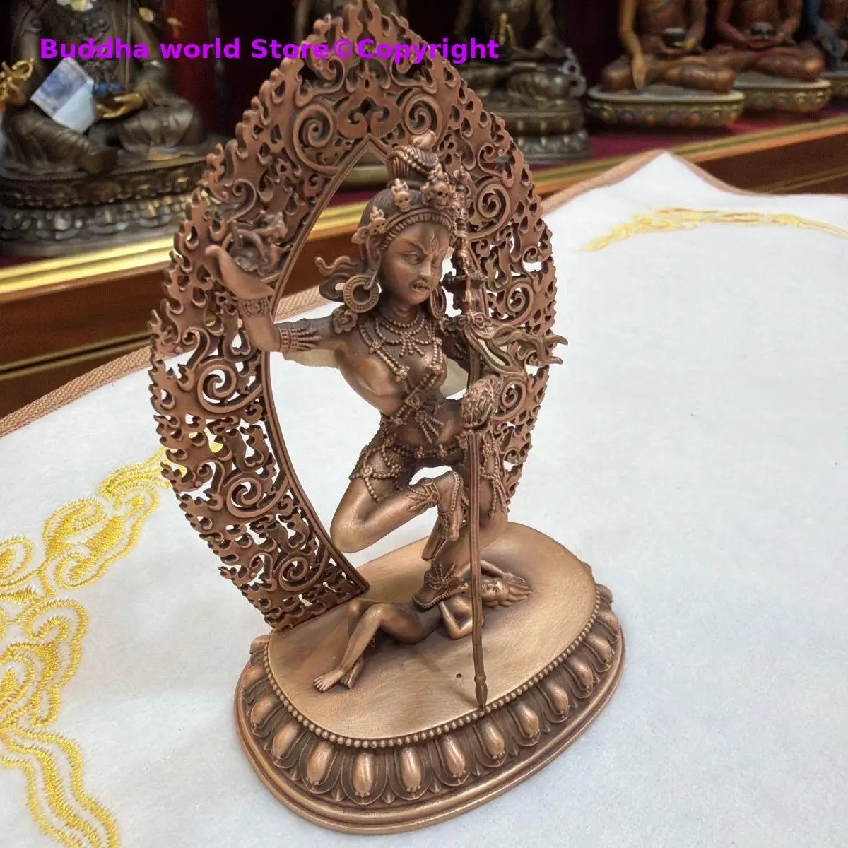 Special offer Rare Exquisite copper carving Buddha statue DAKINI Vajrayogini Vajravarahi Buddhist altar tibetan family worship