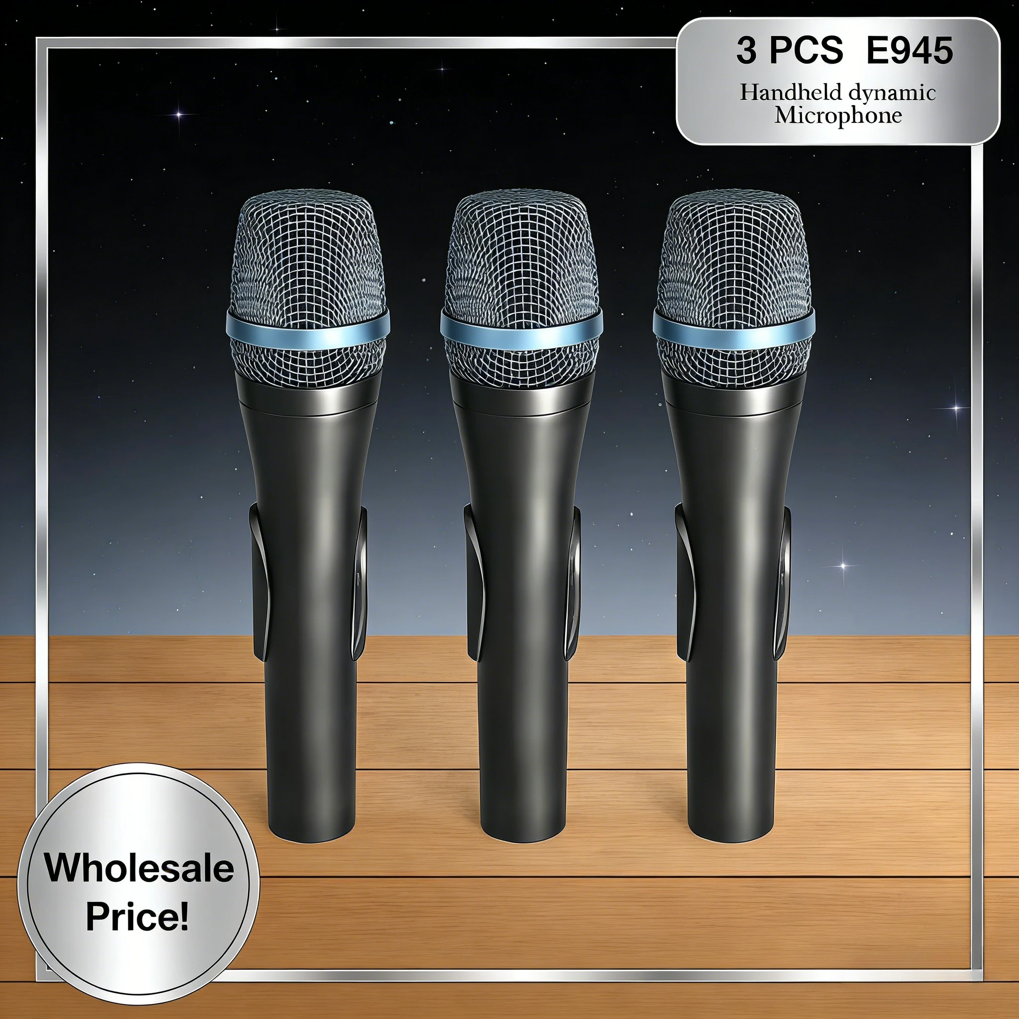 

Оптовая продажа: 3 микрофона серии Evolution 900 E945 для живых выступлений, караоке, прямых трансляций, конференций и пения