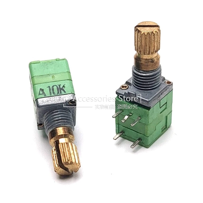 2PCS R097 Type Single 5Pin A10K With Rotary Switch RD901SF-20 Precision Volume Potentiometer 15MM Flower Shaft