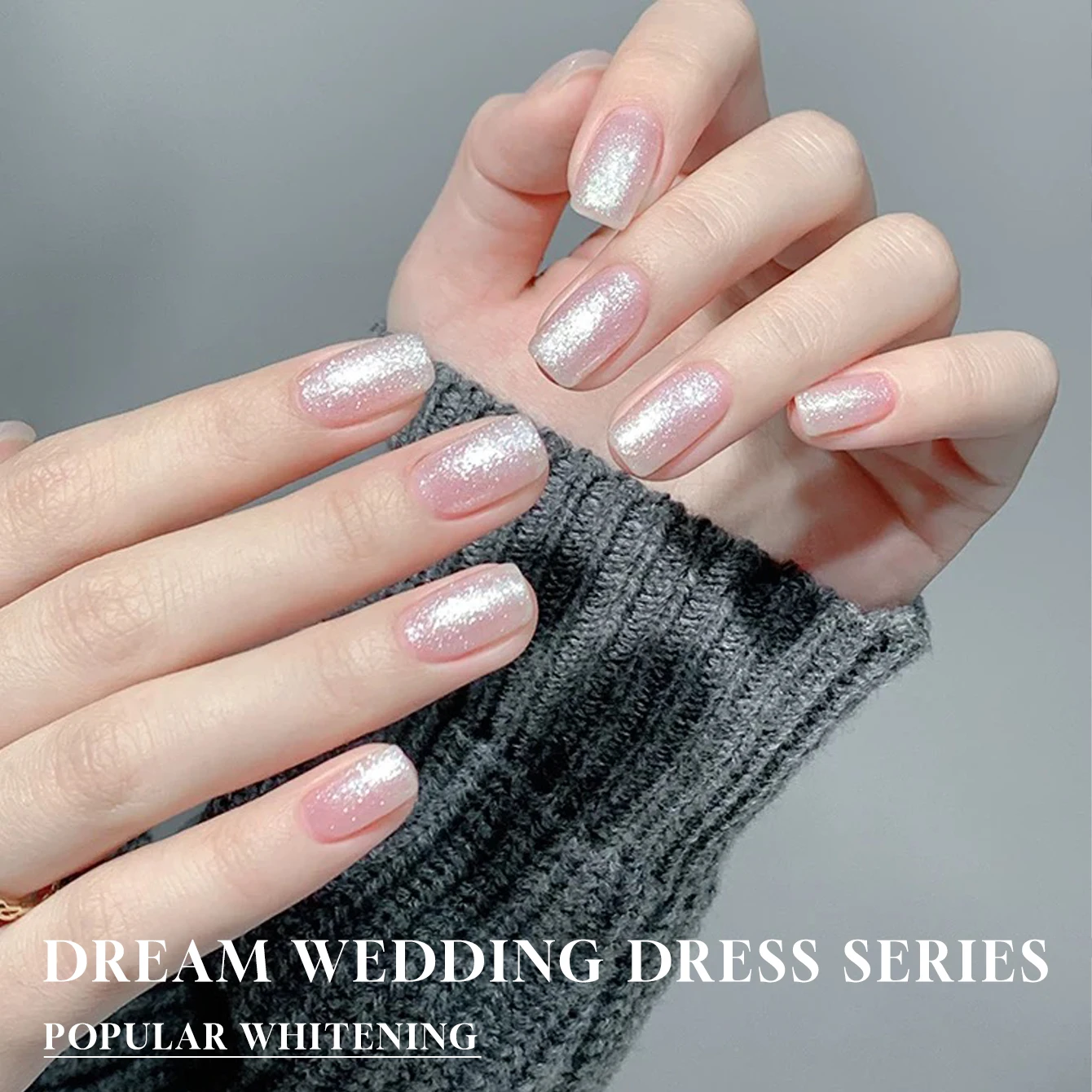 12ML White Nails Jimeng Wedding Dress Fine Glitter Gel Nail Polish Super Flash Glitter Nail Polish Nail Art Salon Use