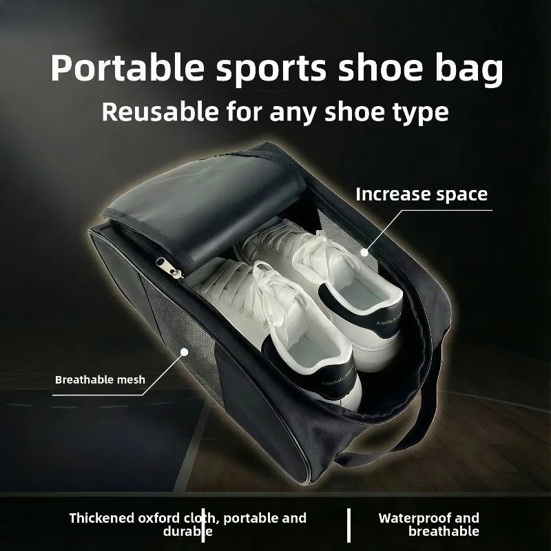 Portable Breathable Mesh Shoe Bag Waterproof Organizer for Travel Soccer Shoes Storage