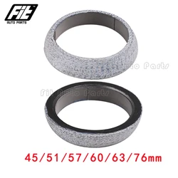 2PCS 45-76mm Exhaust Manifold Downpipe Donut Gasket Seal Ring Exhaust Tail Pipe Weld-On Flange Gasket accessories for vehicles