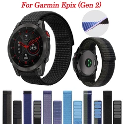 22/26mm Loop Nylon Smart Watch Strap For Garmin Epix Gen 2 Fenix 6 6X Pro 5X 5 Plus 7 7X 3HR Bracelet Ultrafit Wrist Band Correa