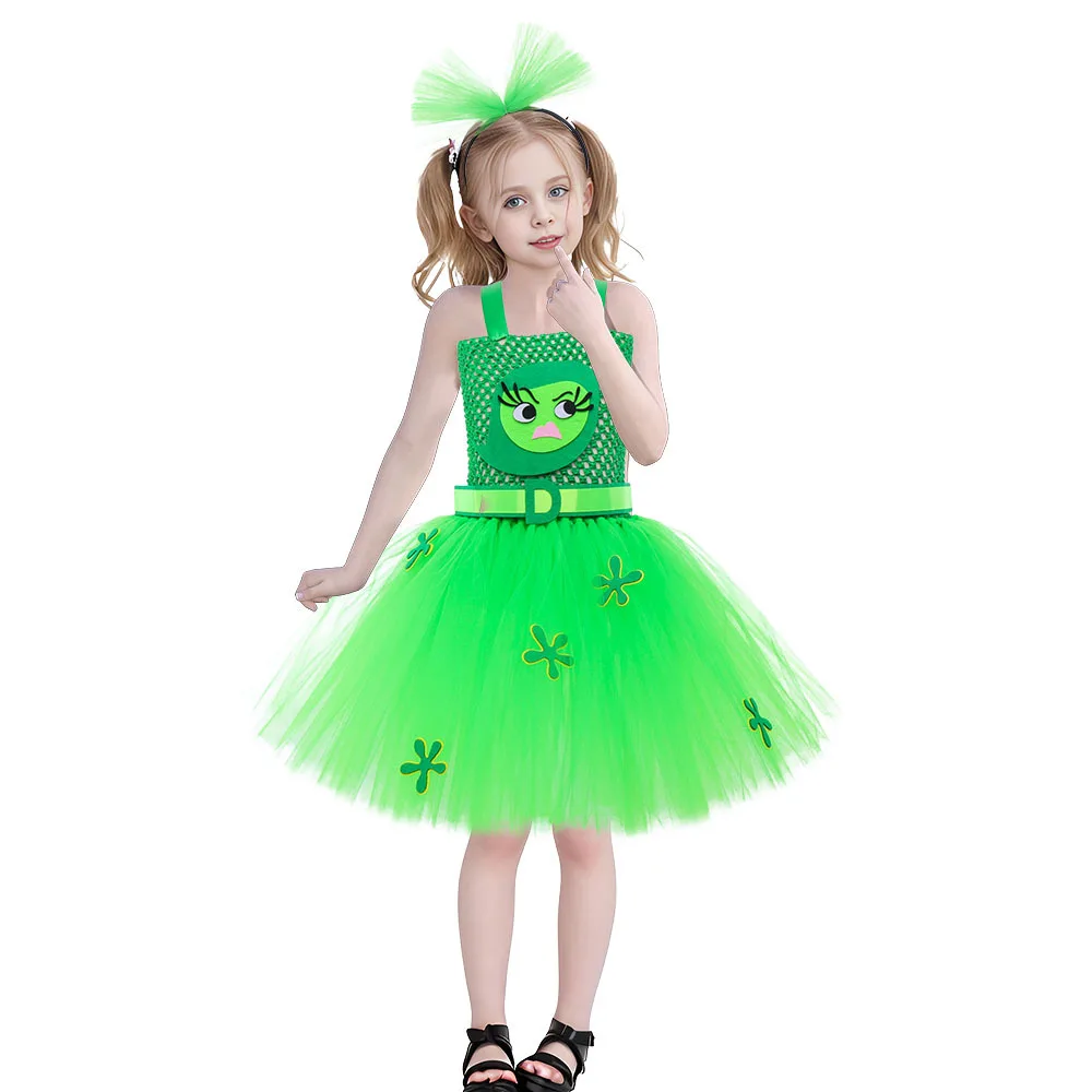 Mind Agent Team Disgusts, Disgusts, Focus, Disgusts, Stage Performance Costumes, Halloween Role Playing Tutu Skirt