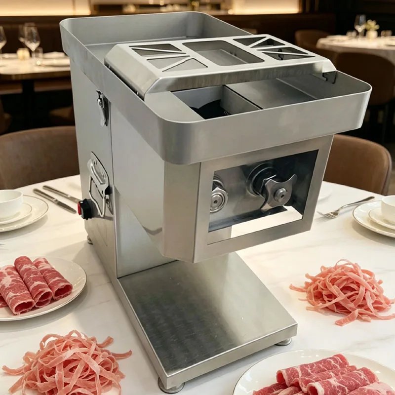Automatic Fresh Meat Slicer Multi-functional Slicing Shredding Diced Commercial Meat Processing Equipment