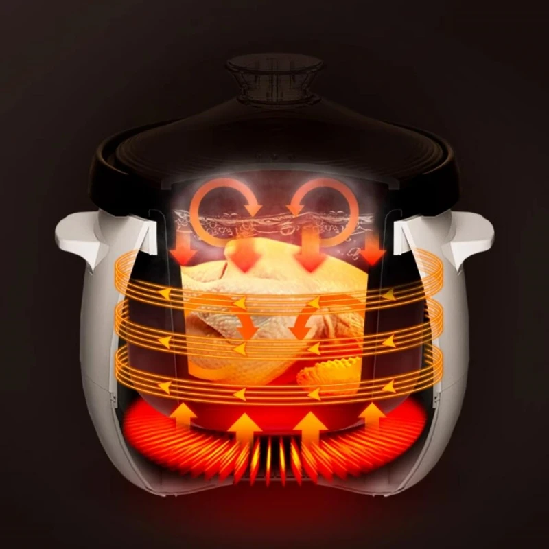 Midea 220V Electric Stew Pot Ceramic Soup Household 3L Porridge Bird's Nest Auxiliary Food Machine Baby Baby Cooking Machine