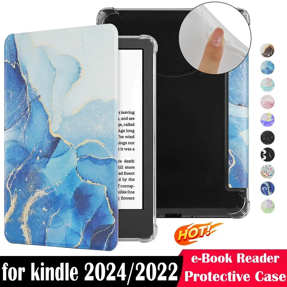 

Auto Wake/Sleep Case Soft Transparent Protective Cover for Kindle Paperwhite 2024 2024 2021 6 6.8 7 inch (11/12th Gen)