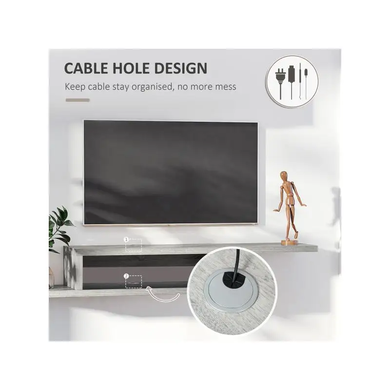 حامل تلفزيون مثبت على الحائط - دعامة قابلة للتعديل لأجهزة التلفاز ذات الشاشات المسطحة، تصميم موفر للمساحة، سهل التركيب، متوافق مع معظم أجهزة التلفاز