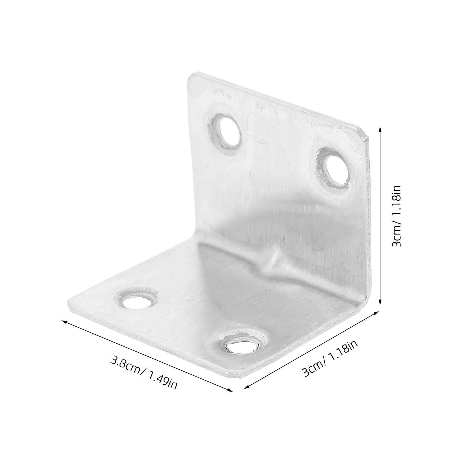 10Pcs Heavy Duty Stainless Steel L Shape Corner Brackets Furniture Gusset 90 Degree Right Angle Kitchen Cabinet Bed Frame Screws