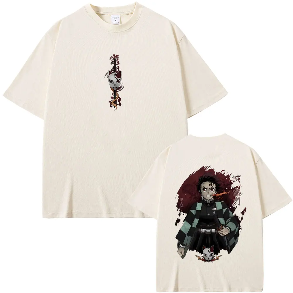 

Аниме Demon Slayer Kamado Tanjirou графические футболки мужские повседневные футболки с круглым вырезом большого размера для мужчин и женщин хлопковая футболка с героями мультфильмов топы