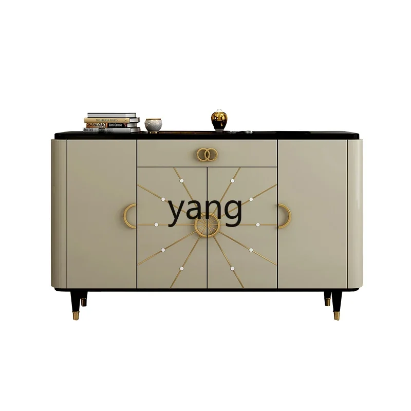LH solid wood four-door cabinet simple light luxury dining side cabinet foyer entrance complete storage cabinet