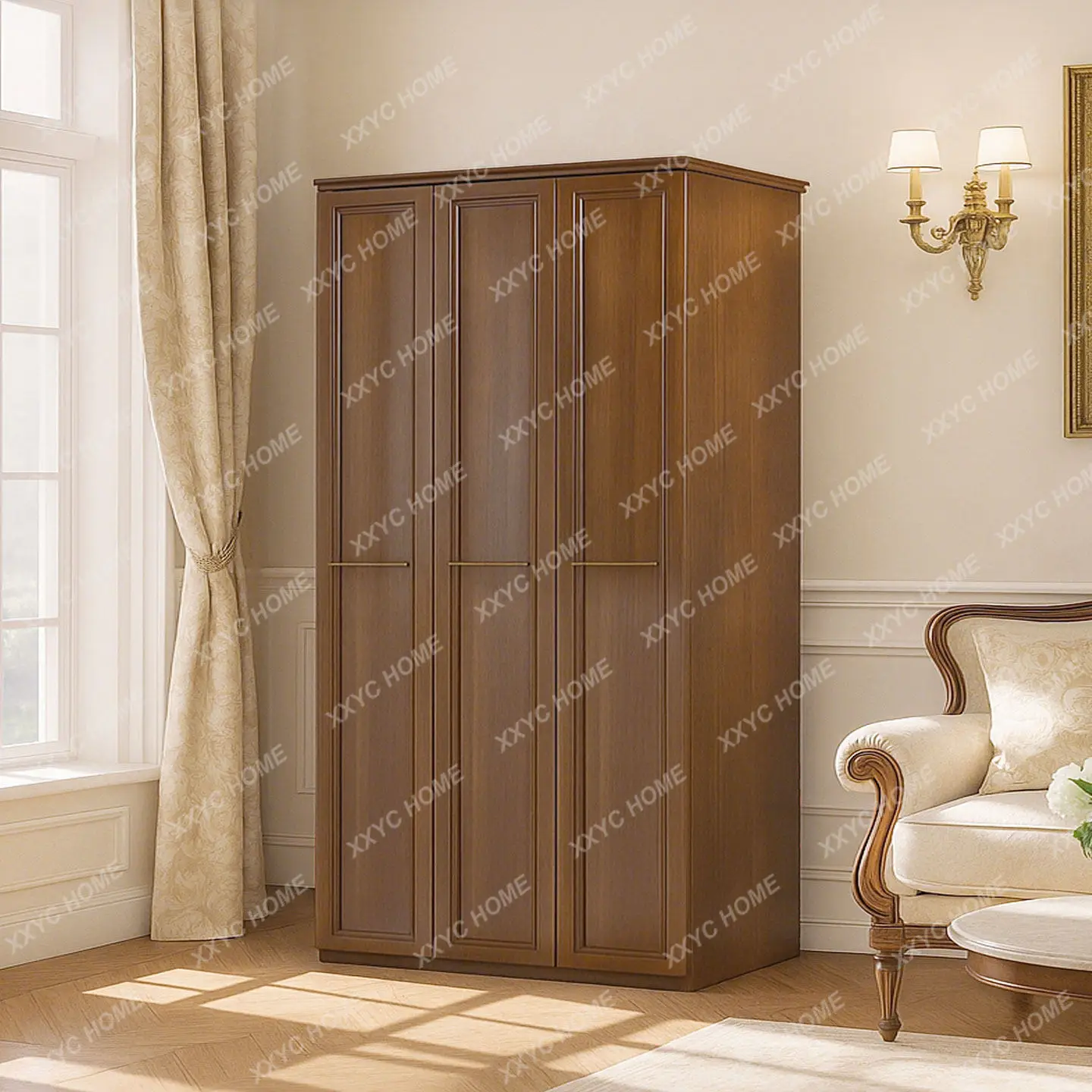 

Pure solid wood side pull-out bookcase space-saving household crevice locker