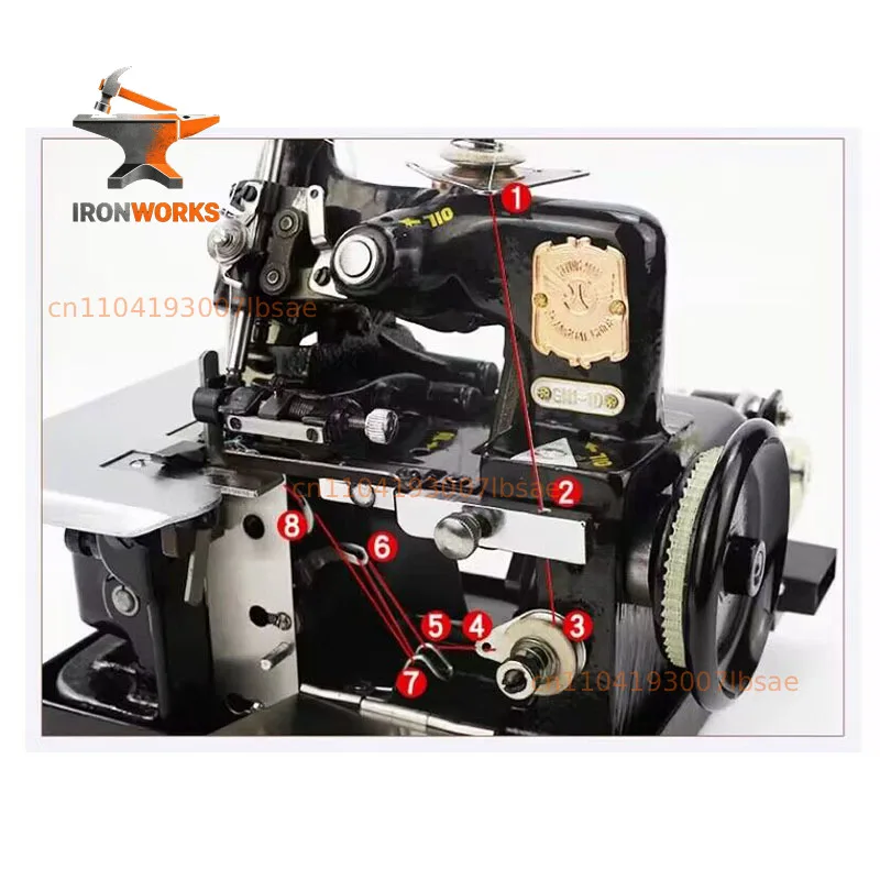 250w household mini electric sewing machine desktop small household three thread overlock sewing machine 220v overlock machine
