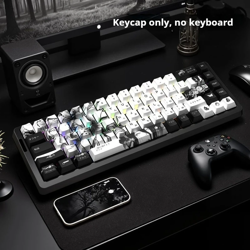 Reze Character keycaps Chainsaw Man Anime themed Keycaps Pbt Oem Thermal Sublimation Mad68/Wooting Mechanical Keyboards keycap