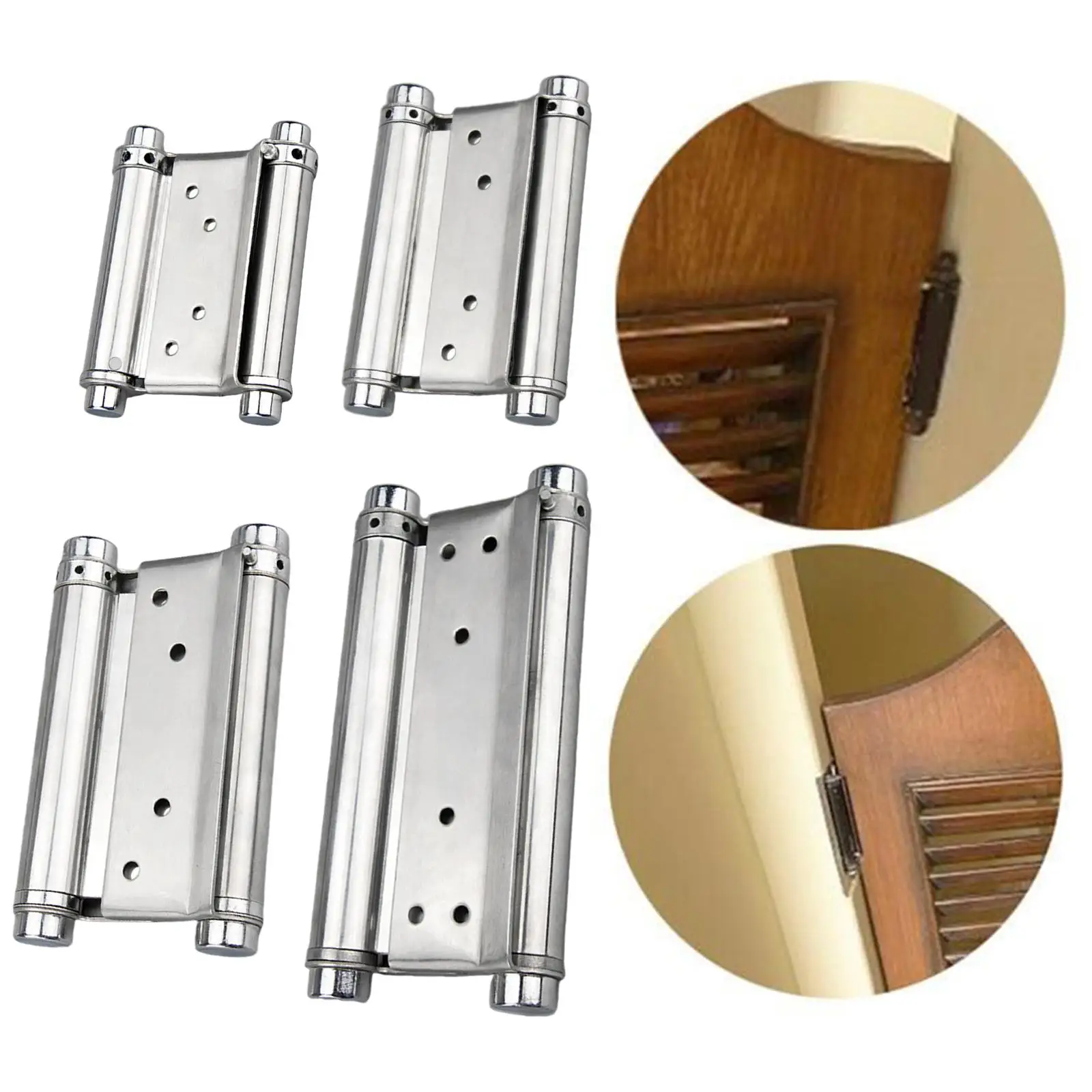 Spring Door Hinge Self Closing Adjustable for Bar Counter Two Way Free Door Saloon Pub Shop Swing Hinges