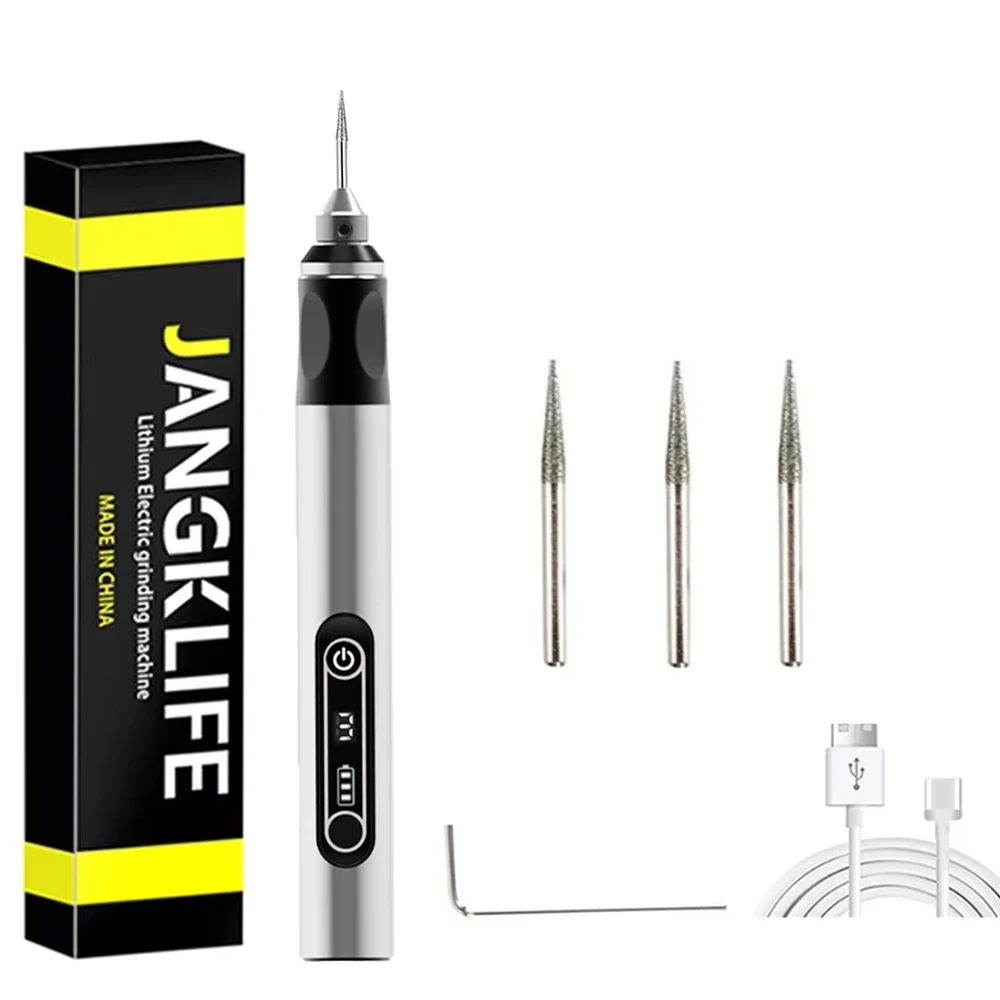 USB draadloze roterende gereedschapskit houtbewerking gravure pen DHZ voor sieraden metalen glas mini draadloze boor