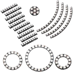 WS2812B 5050 RGB LED Ring 7 / 8 / 12 / 16 / 24 / 60 Bits Lamp Light with Integrated Drivers WS2812 for Arduino Raspberry Pi