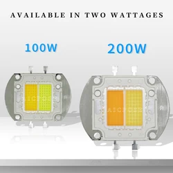 Chip de cuentas LED COB de 200W, luz blanca fría y cálida para 2 ojos, 4 ojos, lámpara de reflector para público