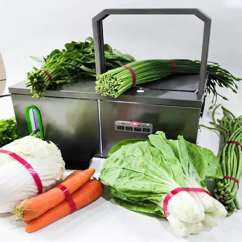 Fully‑Automatic Banding Machine, Hot‑Melt OPP Tape‑Free Vegetable Strapping Machine for Supermarket Vegetable Packing