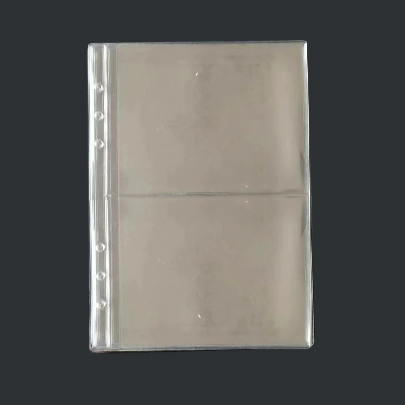 5Pcs A5 6 Lubang 2-solt PVC Loose-Leaf Notebook Dokumen Arsip Tas Penyimpanan Ringkas Koleksi Kantor perlengkapan Sekolah