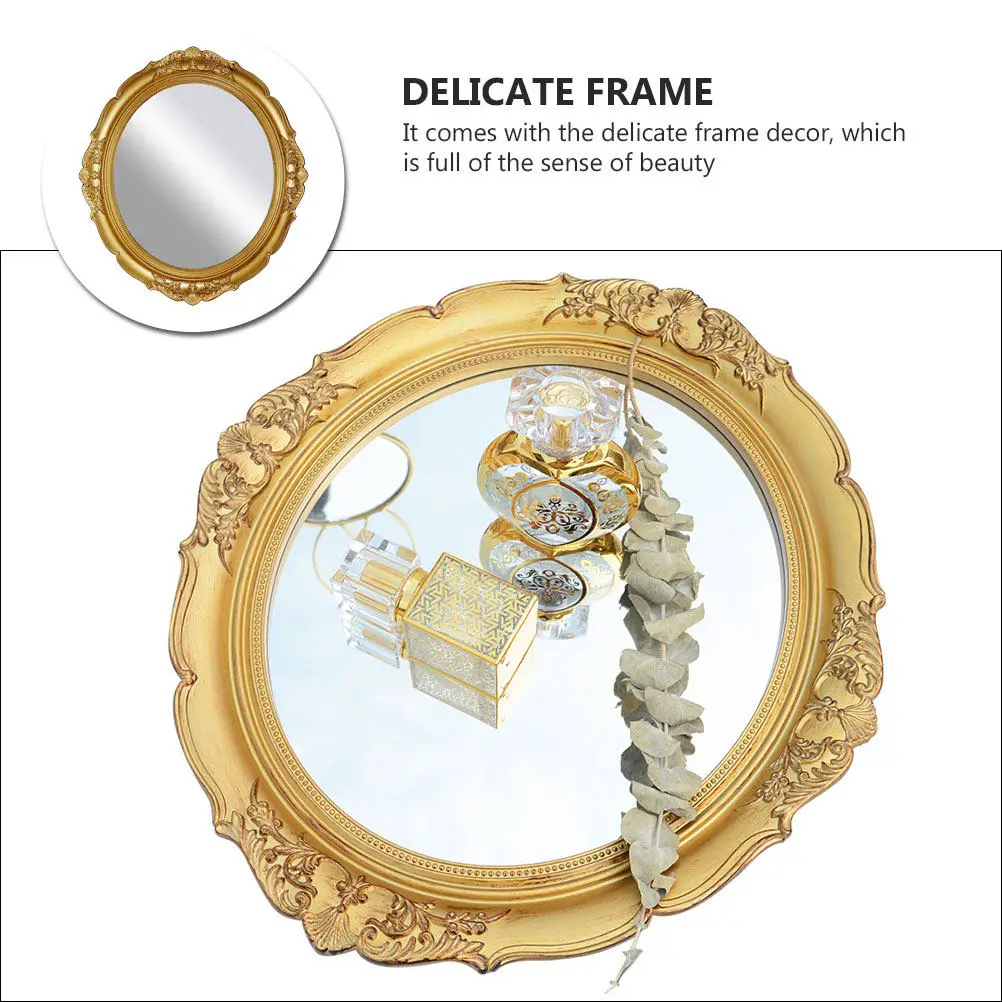 

1Pcs Retro Disk Decorative Makeup Mirror for Women Vintage Style Wall Hanging Mirror Compact Delicate Home Beauty Tool