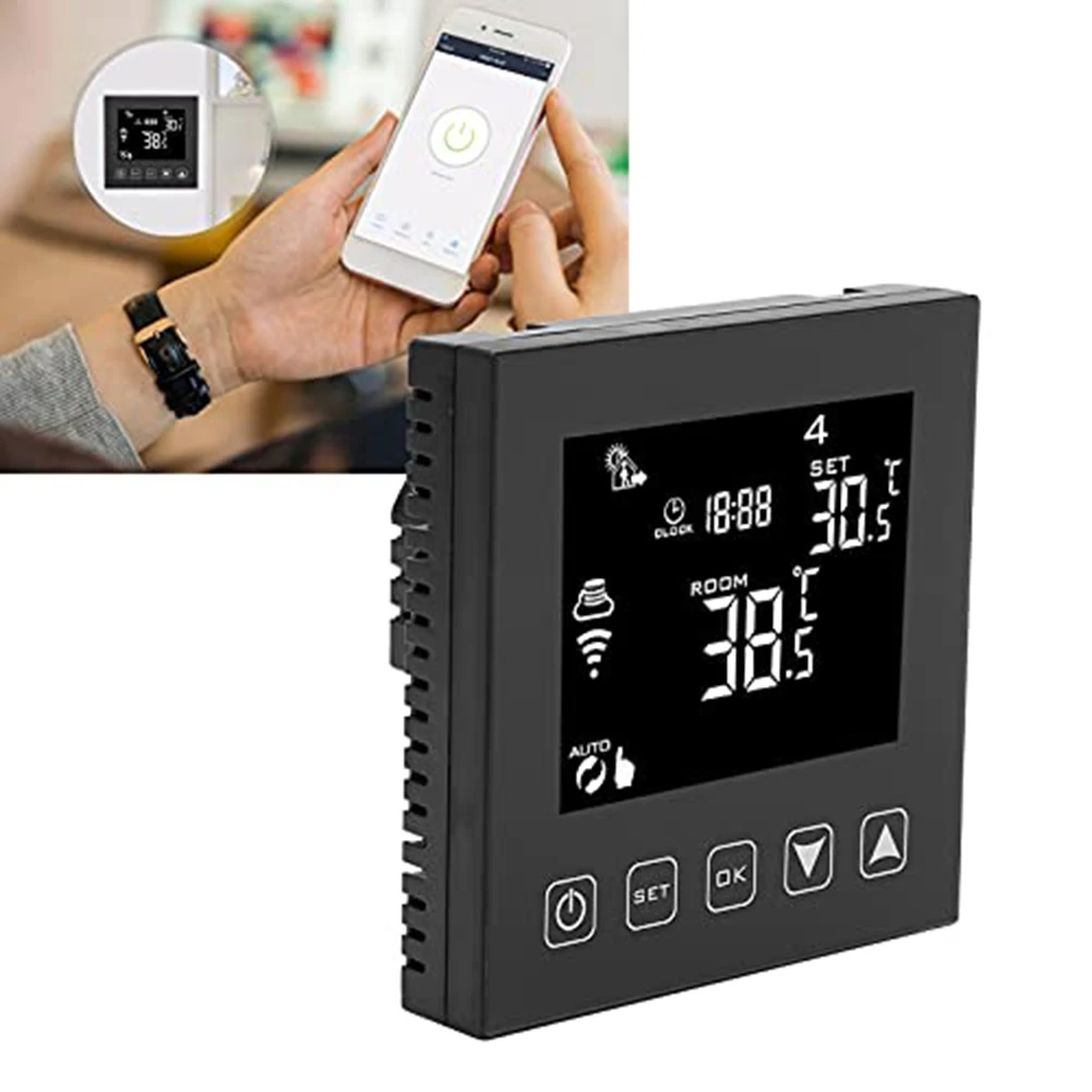 

Smart Thermostat Temperature Controller Home House Flame Retardant High Reliability High-performance Large-screen LCD Display