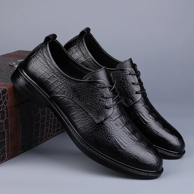 

Классические мужские кожаные туфли, осенние мужские деловые модельные туфли, удобная британская повседневная социальная обувь, мужские универсальные свадебные туфли
