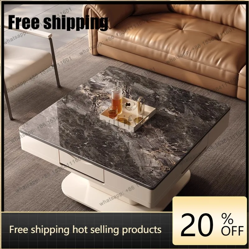 HJ  Multifunctional lifting coffee table rock slab electric automatic mahjong table integrated