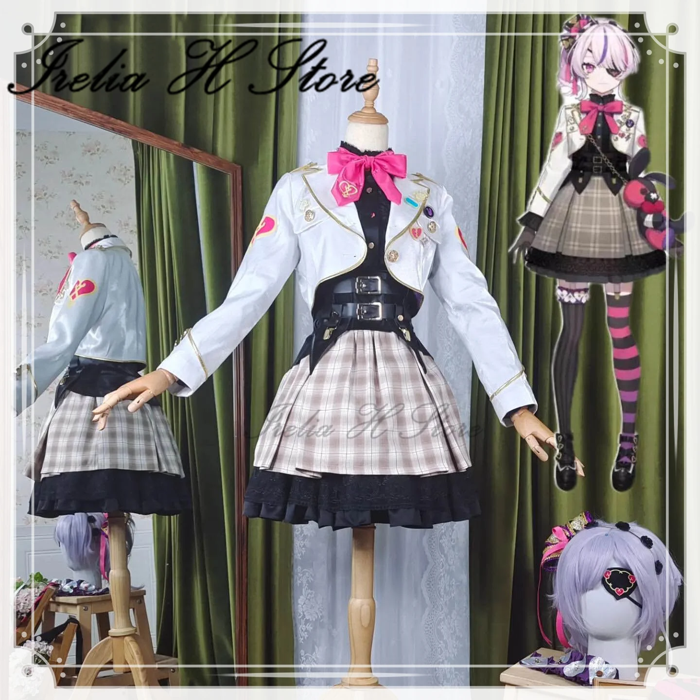 Irelia H Store Vtuber Iluna Maria Marionette Cosplay Costume uniform Anime Halloween Costumes women winter jacket