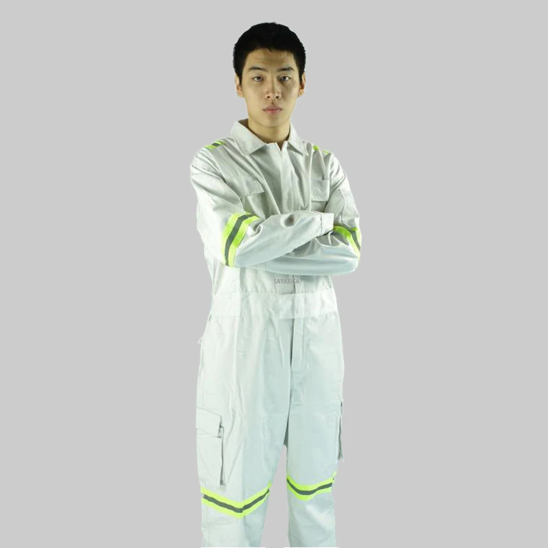 Long Sleeve Men's Overalls hi vis Protect Breathable Working Colthes Worker Machine Repair Workwear Coverall Dust-proof Jumpsuit