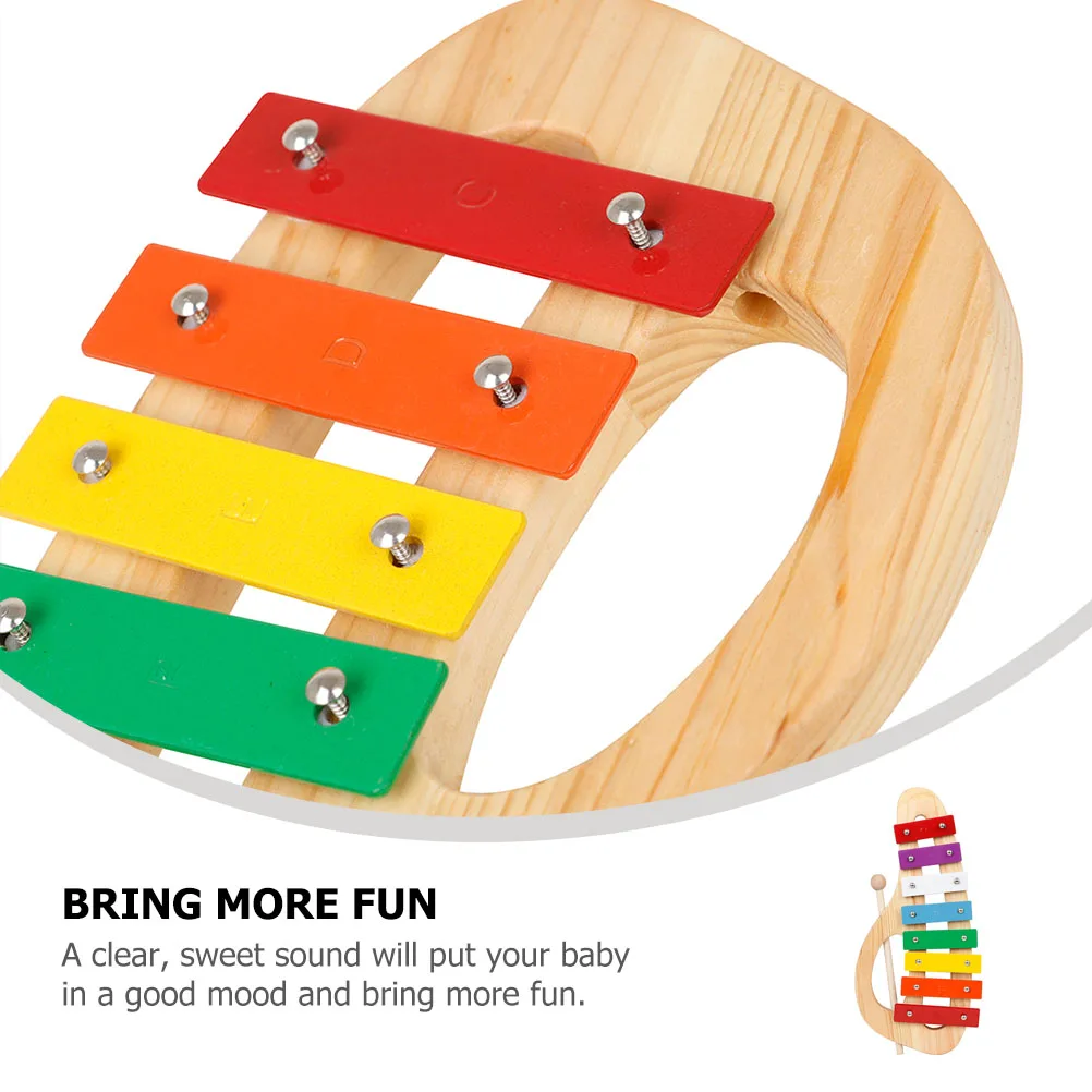 ไม้เครื่องดนตรี 8-Note ของเล่นดนตรีพื้นผิวเรียบสนุกการศึกษา Baby Rhythm Development