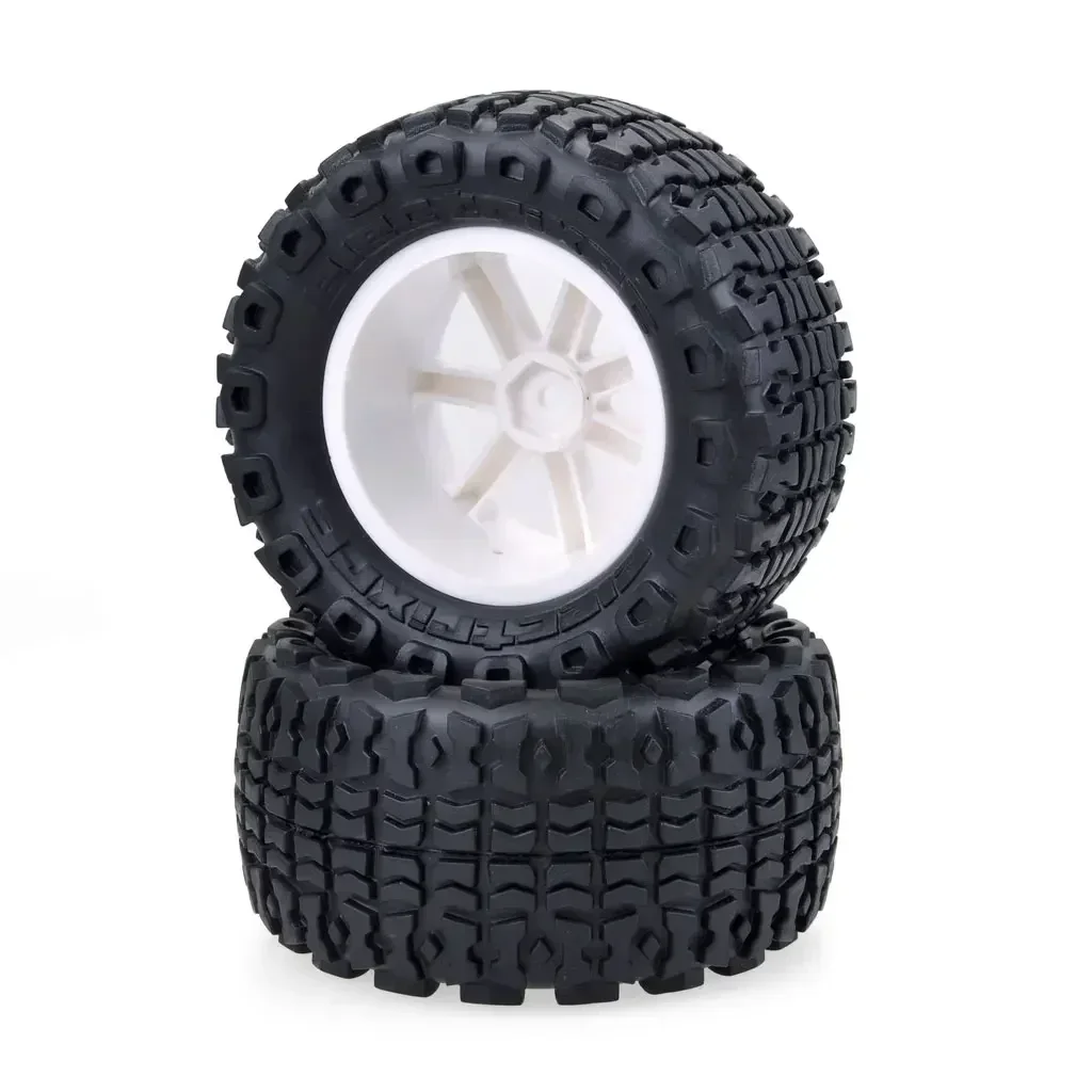 4개 세트 110mm RC 숏코스 사막 트럭 휠 림 타이어 세트 12mm 허브 헥스 1/10 RC 트럭 원격 제어 트러기용