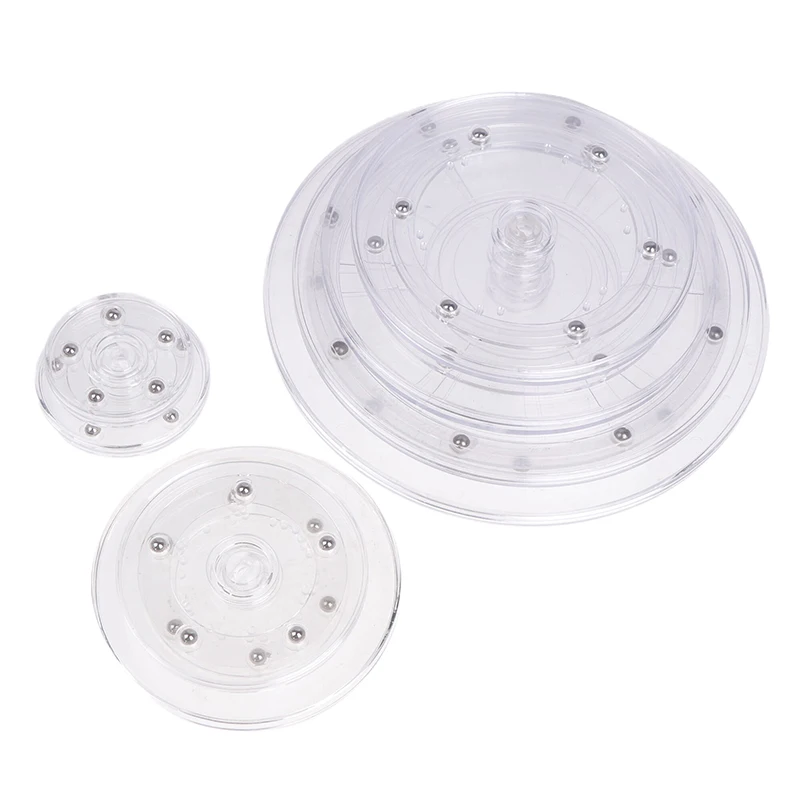 1Pcs Turntable Display Stand Transparent Round Base Lazy Susan Decor Swivel Plates Tool