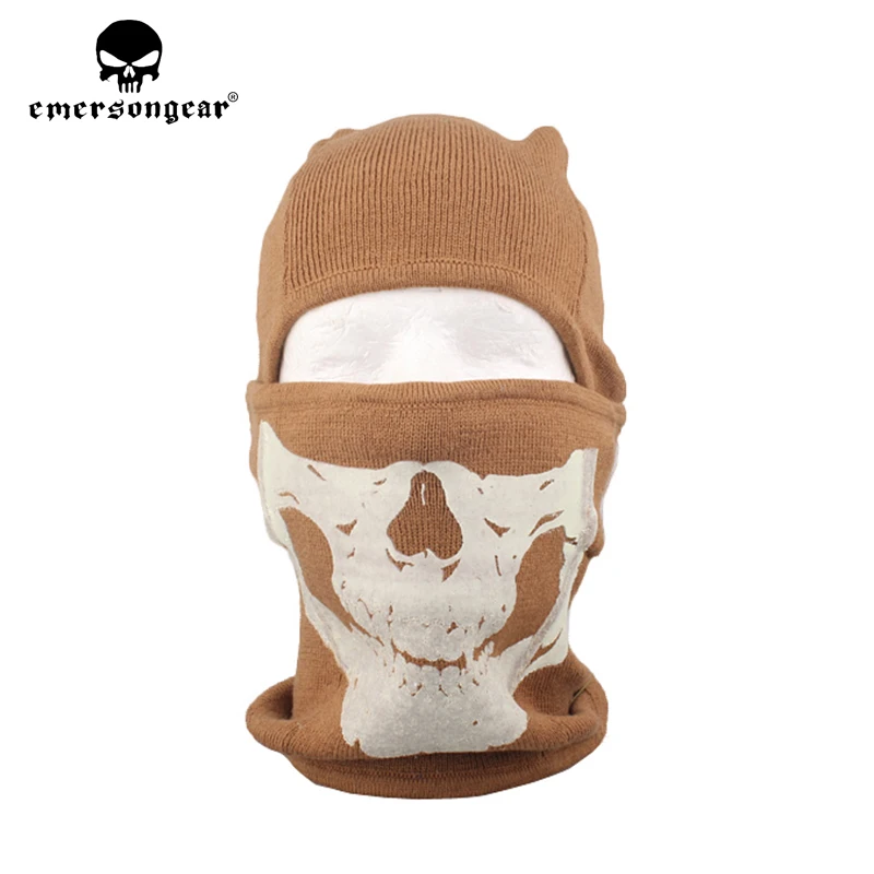 Emersongear Tactical Warmer Hood Protective Gear Face Scarf Airsoft Sports Hiking Cycling Hunting Headgear Caps Outdoor Wool