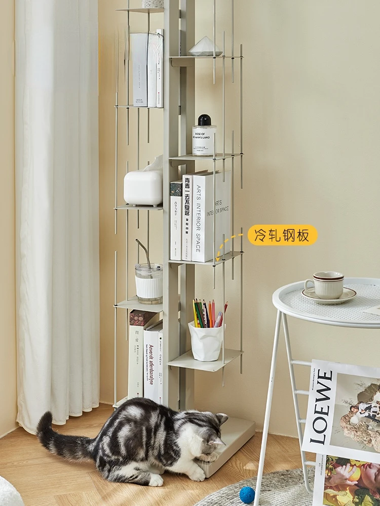 Nordic Creative Floor Bookshelf Internet Celebrity Ins Designer Home Hallway Iron Shelf