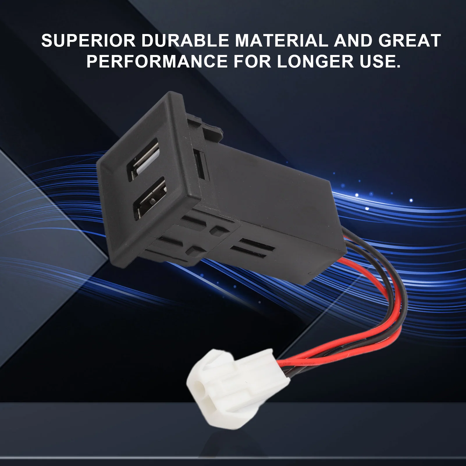 Dual USB Charger, Recessed Socket with Piggy Back Fuse Wiring Harness for T5 2003-2009 2.1A USB Output Interface