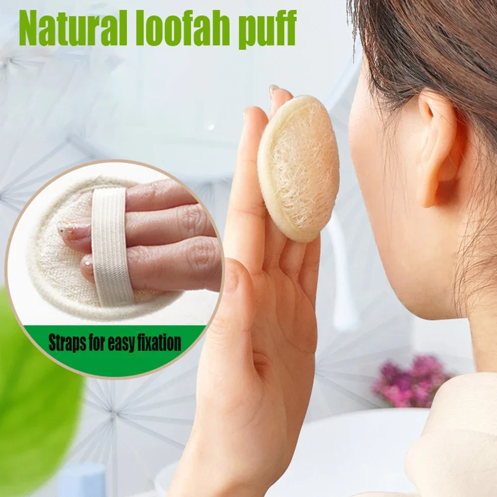 3/6/10 PCS（ Natural loofah puff ）Face Wash Puff Face Wash Puff loofah Face Puff Cosmetic Puff Face Cleansing Natural loofah