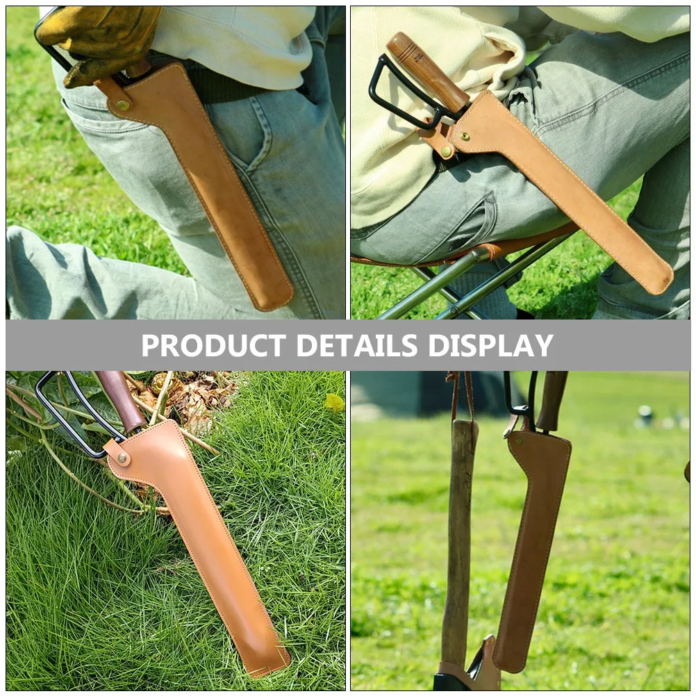 1 قطعة الغطاء الواقي هدية عملية في الهواء الطلق السفر التنزه نزهة أداة براون النار ملقط غطاء حقيبة التخزين في الهواء الطلق #4