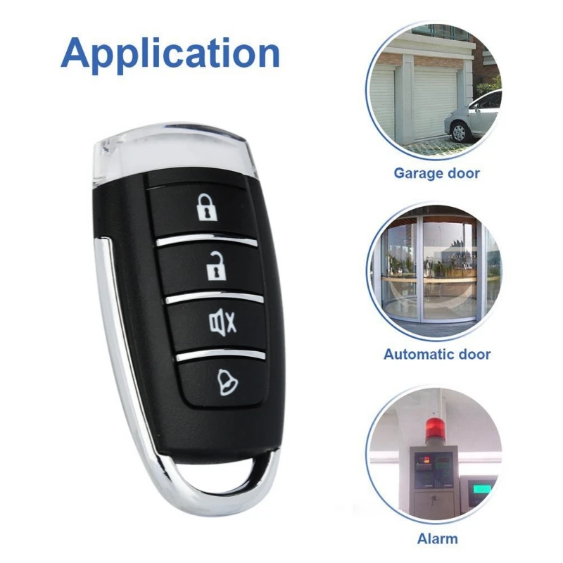 Wireless 433MHz Smart Copy Remote Control 4 Keys Motorcycle Garage Electric Transmitter Gate Door Auto Keychain Door Controller