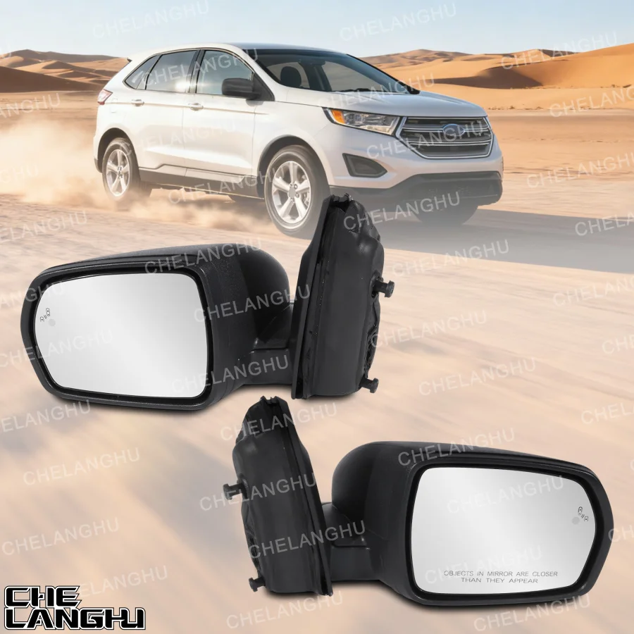 For Ford Edge 2015 2016 2017 2018 Car accessories 7 Pin Satin Black Power Adjust Blind Spot Heated Mirror Assembly