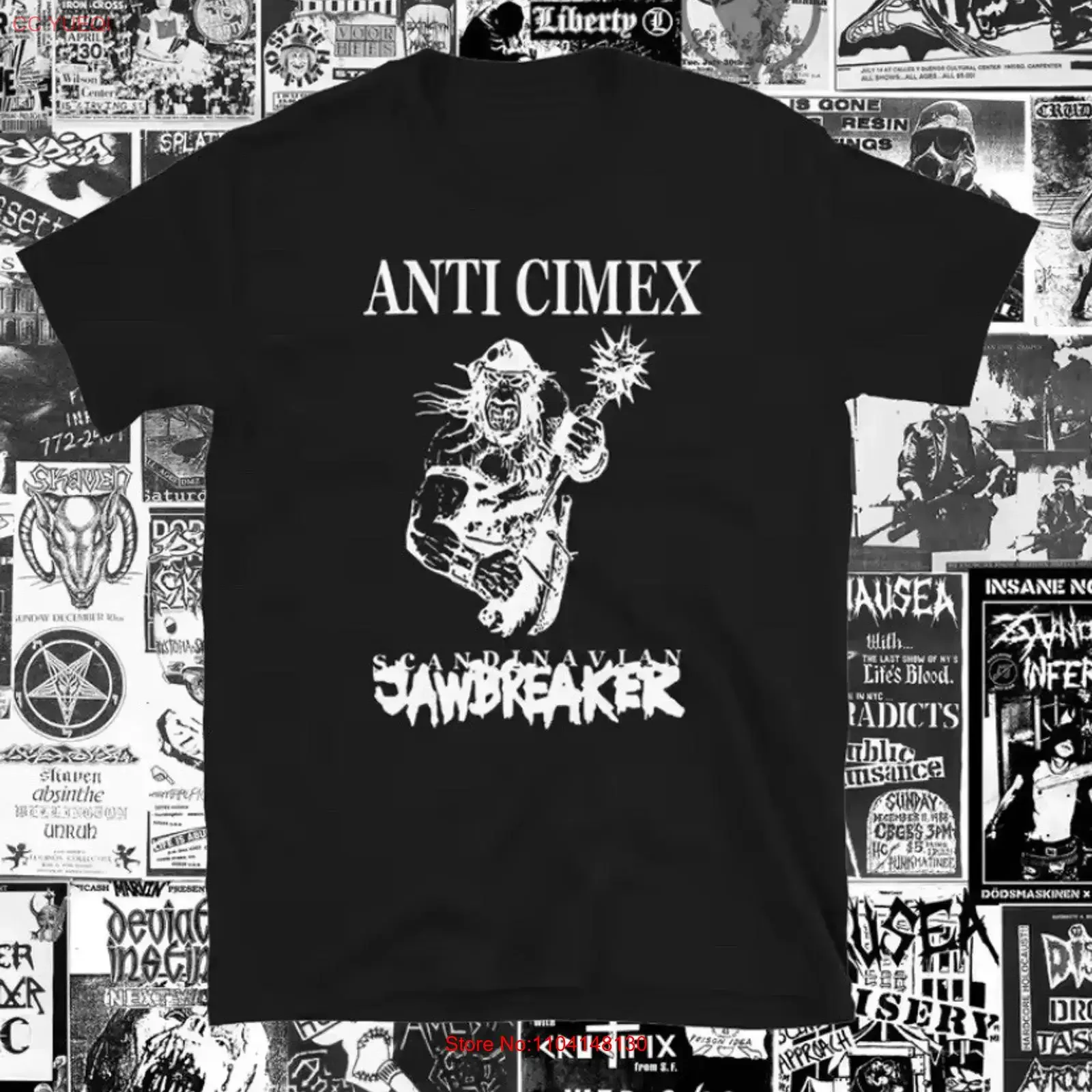 Anti Cimex escandinavo Jawbreaker camiseta Sz S 5XL vintage lavado estirado homme moda Unisex versátil cómodo